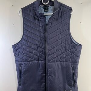 Nike Aerolayer Puffer Men's Gray running Vest NWOT